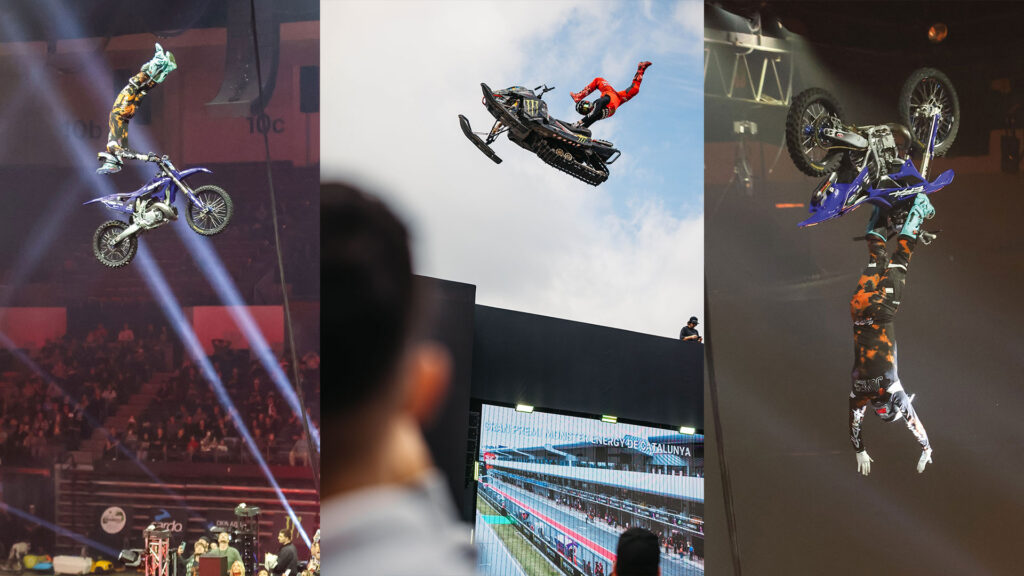 Collage-fra familedagen med MC-show